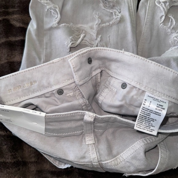 American Eagle Gray Ripped Mom Jean - Picture 10 of 12